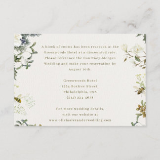 D'accompagnement Carte d'encart de mariage floral élégant | Aquarel