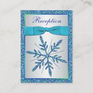 D'accompagnement Carte d'enceinte Aqua, Argent, Flèche de neige ble