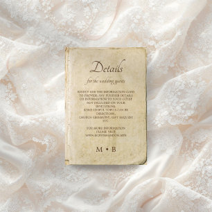 D'accompagnement Carte d'enceinte de mariage en vieux papier rustiq