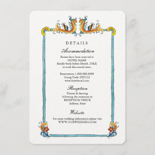D'accompagnement Carte d'enceinte des détails de mariage de destina