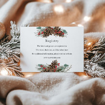 Carte d'enregistrement de Fête des mariées de Noël