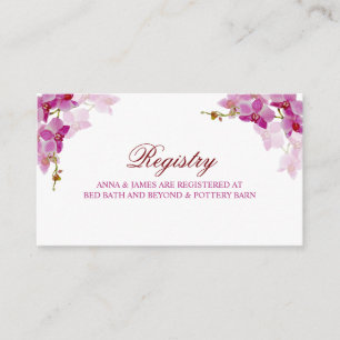 D'accompagnement Carte d'enregistrement des Mariages d'orchidées tr