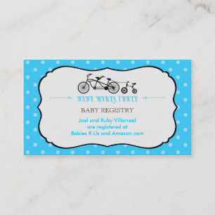D'accompagnement Carte d'enregistrement du Baby shower de bicyclett