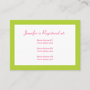 D'accompagnement Carte d'enregistrement du Baby shower de la cigogn