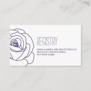 D'accompagnement Carte d'enregistrement du Mariage Rose pourpre