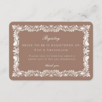 Carte d'enregistrement Mocha Talavera Brown