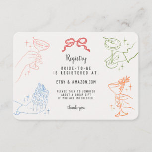 D'accompagnement Carte d'enregistrement Retro Cocktail Party Coloré