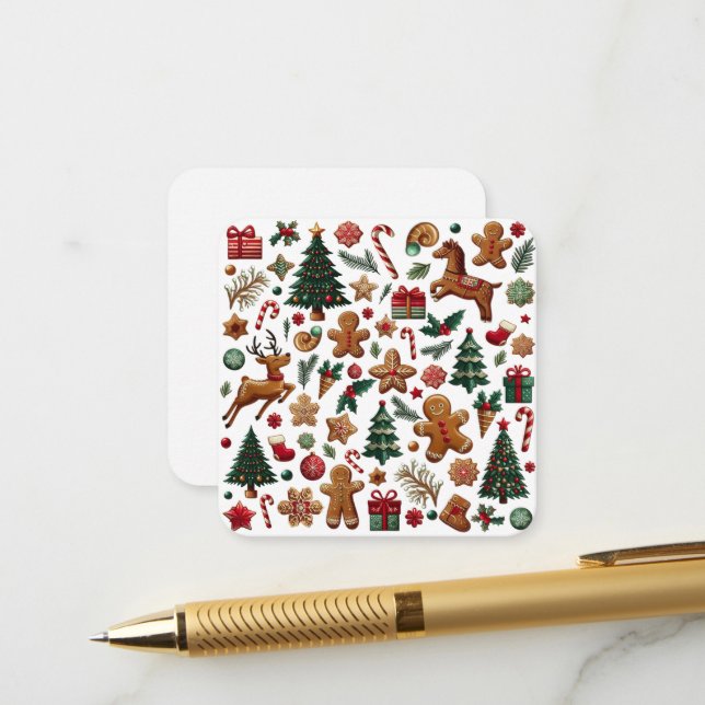 D'accompagnement Carte d'enveloppe de Noël amusante (Devant/Arrière en situation)