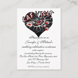 D'accompagnement Carte design de la réception de mariage Las Vegas