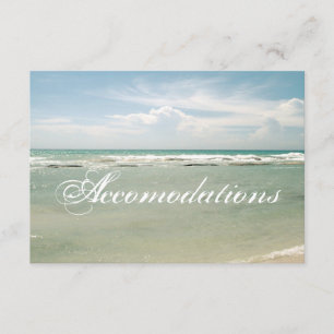 D'accompagnement Carte d'hébergement de mariage de plage personnali