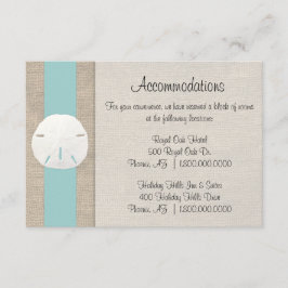 D'accompagnement Carte d'hébergement pour mariage sur la plage Doll