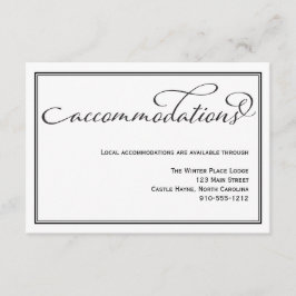 D'accompagnement Carte d'hébergement simple Mariage de calligraphie