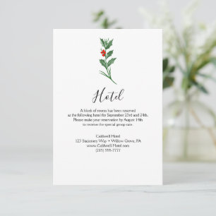 D'accompagnement Carte d'hôtel de verdure de Noël