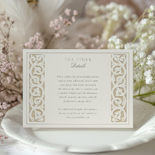 D'accompagnement Carte d'information classique sur les Mariages flo