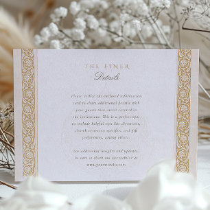 D'accompagnement Carte d'information classique sur les Mariages flo