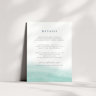 D'accompagnement Carte d'information de l'invité Seaglass Tides