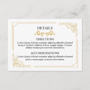 D'accompagnement Carte d'information de mariage