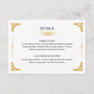 D'accompagnement Carte d'information de mariage