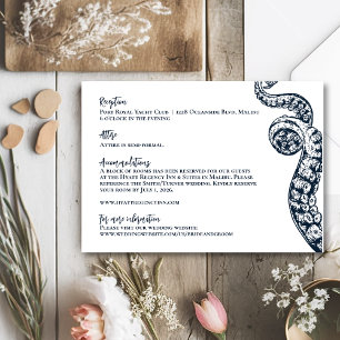 D'accompagnement Carte d'information de mariage de la pieuvre nauti