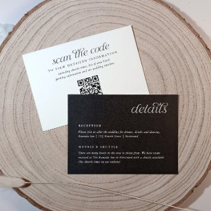D'accompagnement Carte d'information de mariage Détails simples et