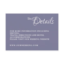 Carte d'information de mariage Dusty Lavender