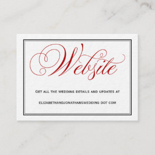 D'accompagnement Carte d'information du site Web Mariage de Red Cal