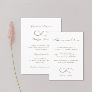 D'accompagnement Carte d'information hôtelière de mariage avec symb