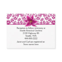 Carte d'information Mariage Stargazer Lily