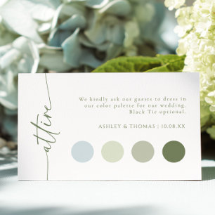 D'accompagnement Carte d'information sur la tenue de mariage
