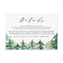Carte d'informations sur le Mariage romantique Wat