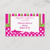Carte d'inscription baby shower Alligator