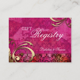 D'accompagnement Carte d'inscription Mariage indien Pink Gold