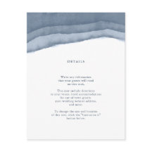 Carte d'insertion aquarelle dégradé bleu ardoise p
