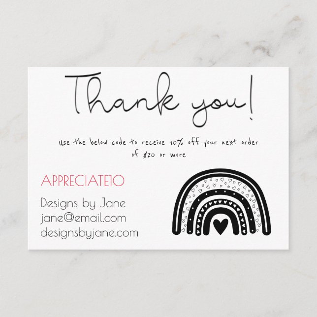 D'accompagnement Carte d'insertion Black Rainbow Coupon pour petite (Devant)