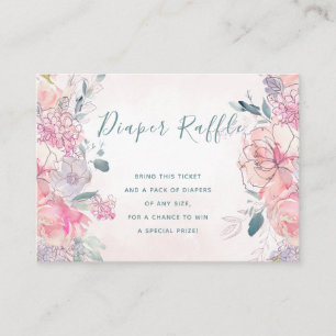 D'accompagnement Carte d'insertion de baby shower rose de tombola d