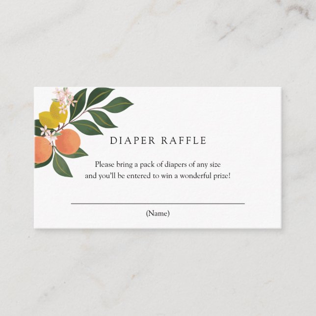 D'accompagnement Carte d'insertion de carafe de couches d'agrumes (Devant)