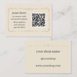 D'accompagnement Carte d'insertion de code QR pour petites entrepri