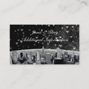 D'accompagnement Carte d'insertion de coeur blanc noir NYC Skyline 