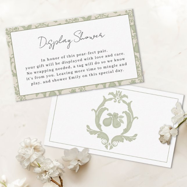 D'accompagnement Carte d'insertion de douche d'affichage de poire p (Display Shower Card)