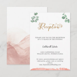D'accompagnement Carte d'insertion de mariage Gold Greenery