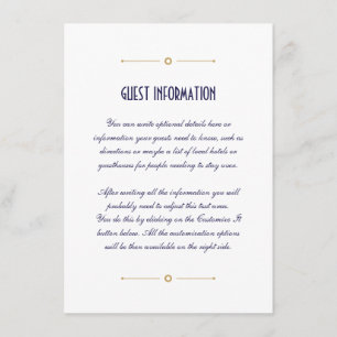 D'accompagnement Carte d'insertion de Mariage nautique blanche