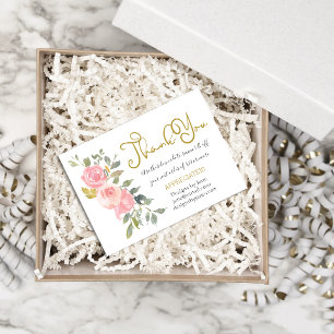 D'accompagnement Carte d'insertion de Merci rose coupon pour petite