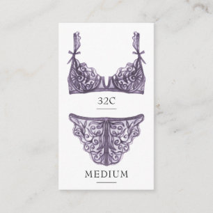 D'accompagnement Carte d'insertion de taille de lingerie violette