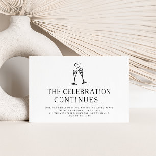 D'accompagnement Carte d'insertion d'invitation à la soirée après m