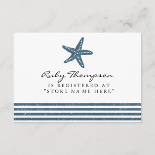D'accompagnement Carte d'insertion du registre des Baby showers nau