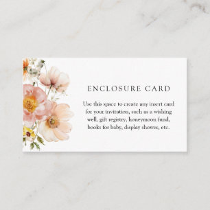 D'accompagnement Carte d'insertion florale rose personnalisée