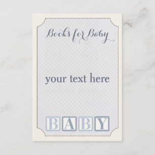 D'accompagnement carte d'insertion, livres pour carte bébé