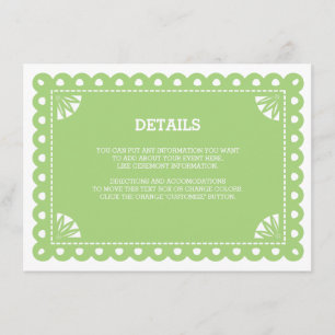 D'accompagnement Carte d'insertion Papier Picado - Vert