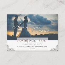 Carte d'invitation de mariage au sentiment monochr