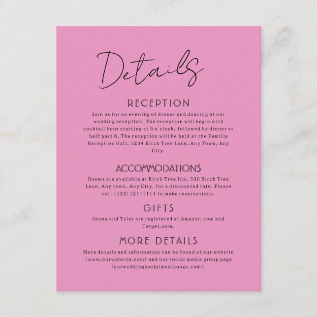 D'accompagnement Carte d'Invitation de Mariage Céleste Pleine Lune  (Devant)